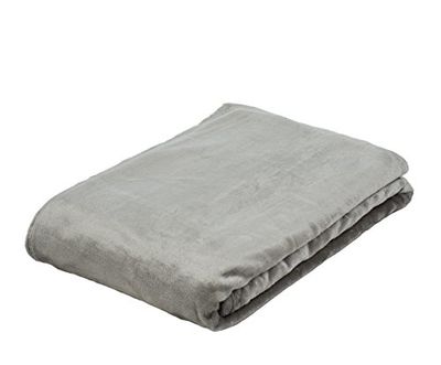 Gözze - Manta macia de salão, Memphis, tecido de alta gramagem 300 g/m², 180 x 220 cm - prateado