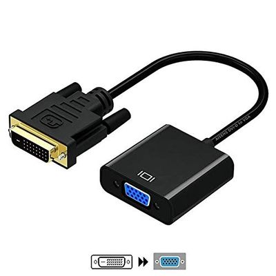 AISENS A147-0352 DVI-D naar VGA DVI 24+1 stekker naar HDB15 bus, zwart, 10 cm