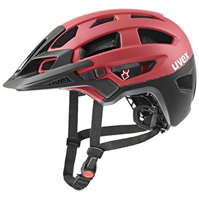 uvex Finale 2.0 - Casque VTT sûr pour Femmes et Hommes - Ajustement Individuel - Extensible avec éclairage LED - Red-Black Matt - 56-61 cm