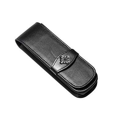 DIPLOMAT - D41000002 - Leren hoesje voor 2 pennen - Chic en elegant - Duurzaam - Zwart