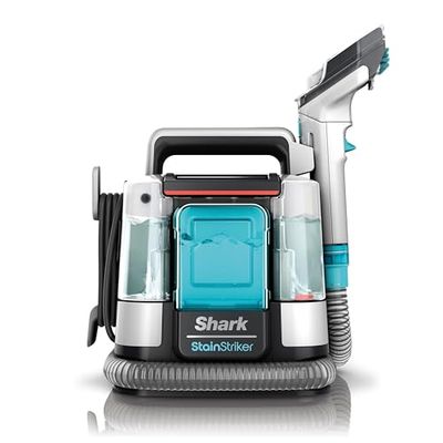 Shark StainStriker Nettoyeur de taches avec 5 outils dont accessoire pour animaux, suceur plat, tuyau, 2 Formules nettoyage sur mesure Élimine taches, odeurs, saleté. Léger et portable, 450W PX200EUT