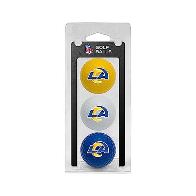Team Golf NFL Los Angeles Rams 3 golfboll pack reglering storlek golfbollar, 3-pack, full färg hållbart lagtryck