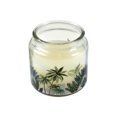 Homéa, Decoratieve glazen kaars Garden d'Eden, D10 x 10 cm, exotische zoetheid