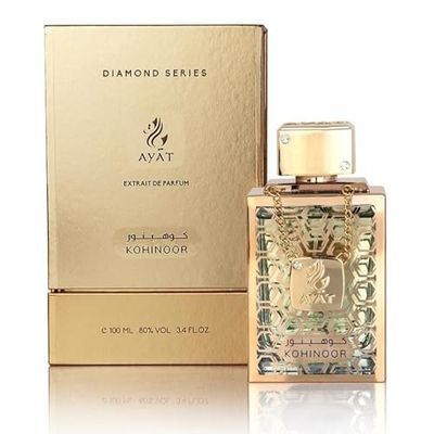 Ayat Perfumes - Eau De Parfum Diamond Series 100 ml - Profumo donna e uomo - Profumo Dubai - Prodotto negli Emirati Arabi Uniti - Fragranza Sensuale orientale - Mista (KOHINOOR)