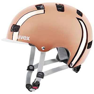 uvex Hlmt 5 Bike Pro Chrome - Casque de Ville Solide pour Hommes et Femmes - Réglage de la Taille Individuel - Ventilation Optimisée - Rosé Chrome - 55-58 cm