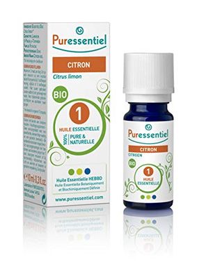 Puressentiel - Óleo essencial de limão, bio, puro e de origem natural, AEBBD, 10 ml