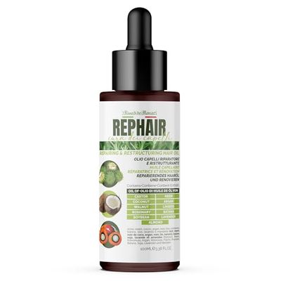 Olio Capelli Rephair 100 ml – Con Olio di Rosmarino, Batana, Soia e Lavanda – Stimola Crescita e Idratazione Profonda, Contrasta la Caduta, Nutre e Rinforza 100% Made in Italy