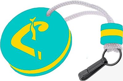 Cressi Floating Keychain, drijvende sleutelhanger, uniseks, volwassenen, turquoise/geel, eenheidsmaat