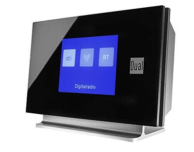 Dual DAB 3 A - Adattatore radio digitale con telecomando (display TFT, DAB(+)/sintonizzatore FM, Bluetooth, AUX-IN), colore: Nero