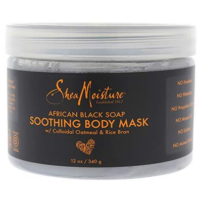 Maschera per il corpo lenitiva con sapone nero africano per l'umidità, unisex, 340 ml