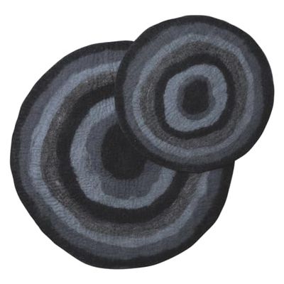 Dharma Dog Karma Cat, Agate Rug for Dogs and Cats, Comfortable and Elegant, Ideal for Interiors, Easy to Clean, Black, Size S 45 x 45 cm