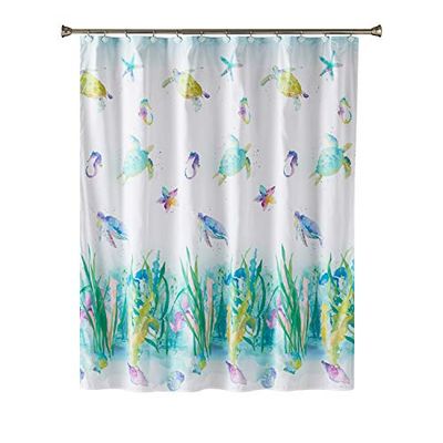 SKL Home Watercolor Ocean Bath Towe, poliéster, Multicolor, 70"x72"