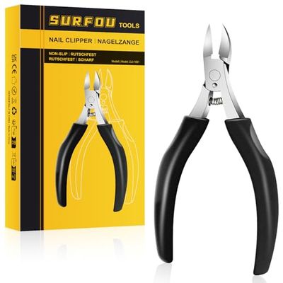 SURFOU Nail Clippers for Strong Toenails, Professional Nail Clippers, Toenail Pliers, Fingernails Scissors, Nail Pliers, Toenail Scissors
