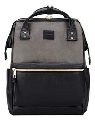 Kah&Kee Mochila Cuero Mujer Impermeable para Ordenador Portátil 15", Oficial para Trabajo y Viaje, Mochilas Casuales Para Mujer y Hombre.