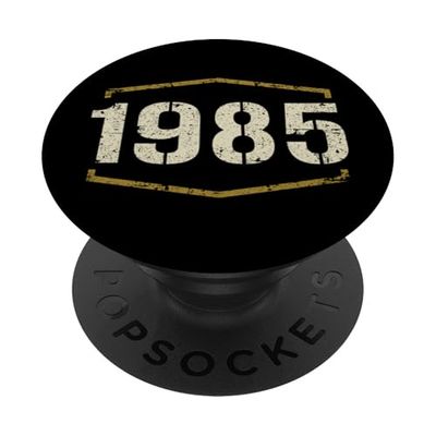 Diseño vintage de cumpleaños de 1985, estilo envejecido. PopSockets PopGrip Adhesivo