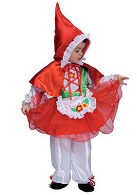 Ciao- Cappuccetto Costume Travestimento Baby Bambina, Rosso/Bianco, 2-3 anni, 14525.2-3