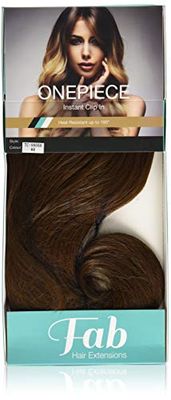 Fab One Piece Clip In Synthetic Heat Resistant Loose Waves Hair Extensions 8 - Light Brown
