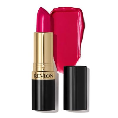 Rouge à Lèvres Revlon Super Lustrous, Formule crème hydratante à la couleur vibrante, enrichie en Vitamine E et en Huile d'Avocat, tons Rouge/Corail, Cherries in the Snow (440)