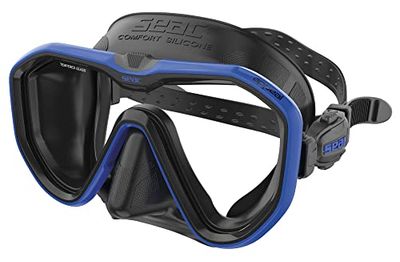 Seac Appeal, een in Italië gemaakte duikmasker met enkele lens en 3D-gesp op de rok