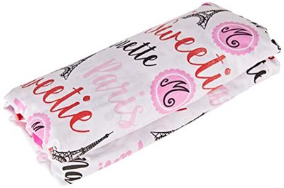 CTI 044204 Lençol de baixo universal com design "Miraculeuse Marinette" para crianças, de algodão, vermelho, 190 x 90 cm