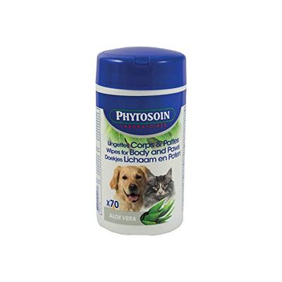 Phytosoin 095017 - Salviette igieniche per Cani e Gatti, 70 Pezzi