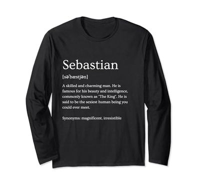 Nome Sebastian Divertente Significato - Sebastian Nome Personalizzato Maglia a Manica