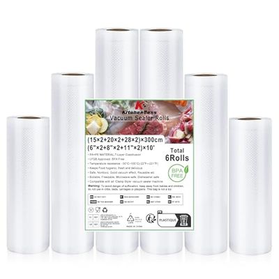 KitchenBoss G1520283002-EU Vacuum Sealer Bags, Plastic