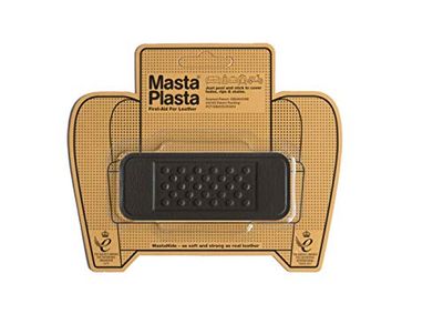 MastaPlasta Self-Adhesive Premium Leather Repair Patch - Dark Brown Bandage 10cm x 4cm (4in x 1.5in). Your Instant Stick-On Repair and Decoration for Sofas, Car Seats, Handbags, Jackets & DIY