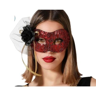 BigBuy Carnival rood oogmasker