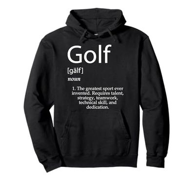 Golf Definizione Festa del papà Attrezzatura da golf per papà Golfista Felpa con Cappuccio