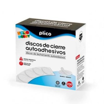 Cintas Adhesivas marca PLICO modelo DISCOS CIERRE AUTOA. 20MM BLANCO/200U
