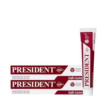 President KIT 2 DENTIFRICIO ACTIVE ad Attività Gengivale. Per gengive irritate, infiammate e parodontite. Azione sanitizzante astringente. RDA 50. 2X75ml
