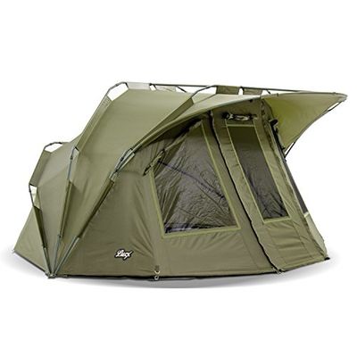 Carpa de pesca Lucx® Lion Bivvy para 1 o 2 personas, con cúpula de carpas, columna de agua de 10.000 mm, tienda de campaña