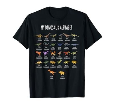 Tipi di dinosauri - Dino ABC - Identificazione dei dinosauri Maglietta