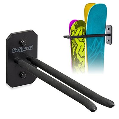 GoSports Porte-skis et snowboard mural pour 2 paires de skis ou 1 planche à neige