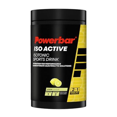Powerbar Isoactive Lemon 600g - Isotonic Sports Drink - 5 Electrolytes + C2MAX
