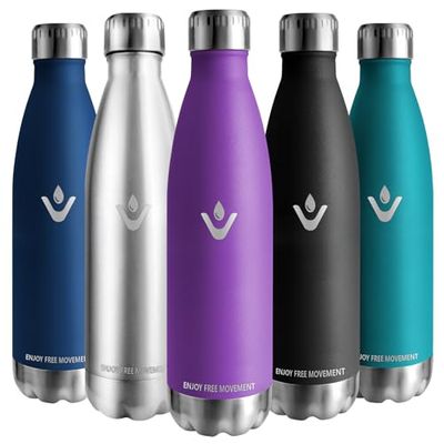 Vikaster Thermos 750 ml, lekvrije thermosfles, 0,75 l, BPA-vrij, herbruikbare thermoskan, roestvrij staal, voor camping, yoga, gym, fitness, reizen, outdoor