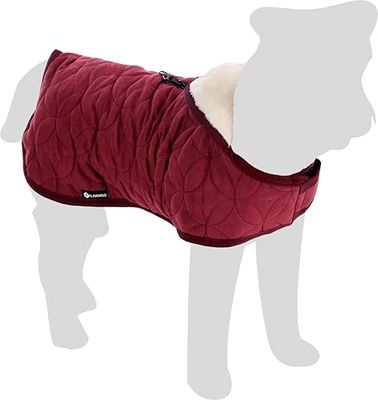 Flamingo Manteau d'hiver pour Chien Koda Bordeaux - Taille 30cm (A: 30 cm, B: 29-34 cm, C: 41-48 cm) - Idéal pour Chihuahua, Teckel, Papillon, Bichon Maltais & Yorkshire Terrier