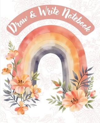 Draw & Write Notebook: A Creative Composition Boho Rainbow Notebook with Drawing Space on Top and Writing Lines Below — Perfect for Kids Ages 4 –10