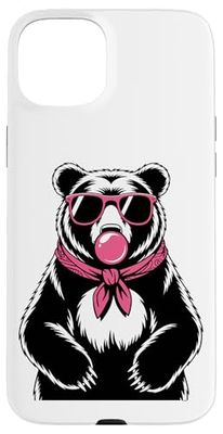 Ours Lunettes De Soleil Chewing-Gum Coque pour iPhone 15 Plus