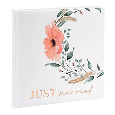 goldbuch 08 003 Album photo de mariage Love - 30 x 31 x 4 cm - 60 pages blanches - Couverture en papier blanc légèrement brillant - Avec revêtement blanc brillant - Album photo de mariage