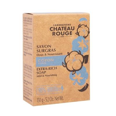LABORATORIO CASTELLO ROSSO - Sapone surgras idratante al fiore di cotone - 150 g - Anti-prurito - Pelle secca e sensibile - Brillante naturale, idratazione intensa
