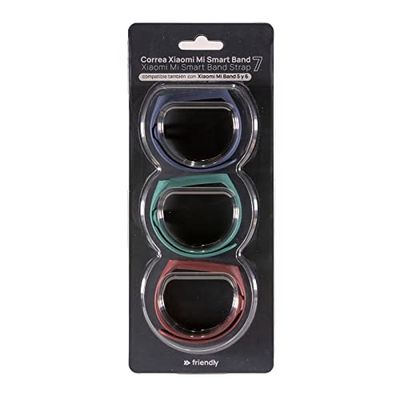 FRIENDLY LICENSE - Confezione da 3 cinturini compatibili con Xiaomi Mi Band 7 - Realizzati in silicone resistente - Colori blu marino, vino e verde militare - Braccialetti di ricambio
