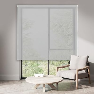 Blindecor | Tenda modello Egeo | Tenda avvolgibile schermo 5% | 403 grigio chiaro-100 x 250 | misure tessuto 96 x 245 cm.