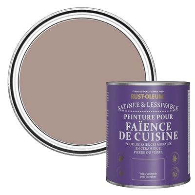 Rust-Oleum Peinture Rose Résistante à l'eau pour Faïence de Cuisine, Finition Satinée - Dentelle 750ml
