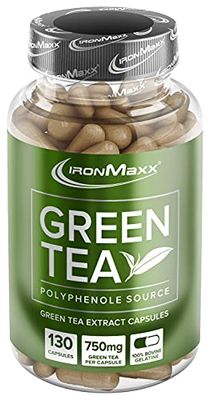 IronMaxx Green Tea - Gélules d'extrait de thé vert - pour les phases de définition et de régime - 130 capsules