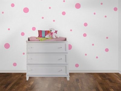 wandfabrik Polka Dots3-9cm60-ciemnozielony_bb wandfabrik-Wandtattoo-75 pięknych kropek, Naklejki na Ścianę