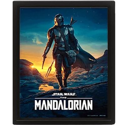 Pyramid International CUADRO 3D STAR WARS NIGHTFALL - (THE MANDALORIAN)