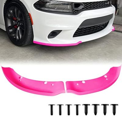 Coppia di coperture protettive per paraurti anteriore, compatibili con Dodge 2015-2021 Charger SRT/Scat Pack modelli (rosa)