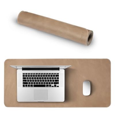 Londo Tappetino per il Mouse XL in Vera Pelle, Esteso Tappetino da scrivania, Extra Grandi, XL Tappetini Mouse Pad